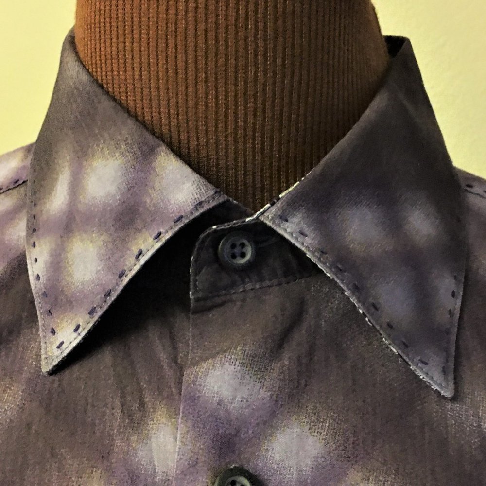 Bugatchi Spread Collar Cotton Button Front Shirt - image 8